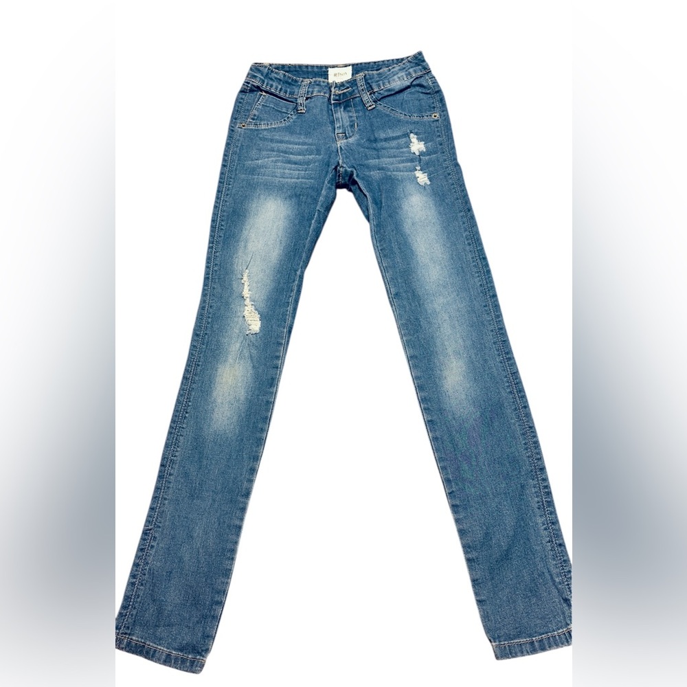 Hudson Kids Girls Jeans Size 10 Collin Flap Pocket Skinny  Distressed